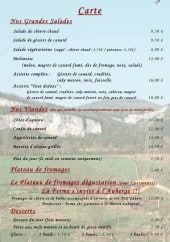 Menu Auberge des Versanes - Les salades, viandes, plateaux fromages et desserts 