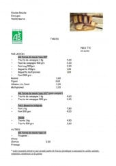Menu Au coin de la rue - Les tarifs