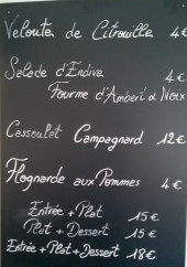 Menu Vins et Saveurs - L'ardoise