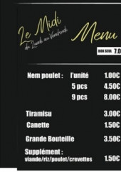 Menu Bbq wok - Les menus étudiant