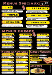 Menu Burger Express - Les menus