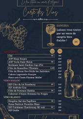 Menu L’hacienda - Carte des vins