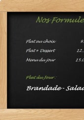 Menu La Table de Sara - Les formules