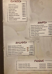 Menu Madame Anh - Les entrées, soupes et salades,..