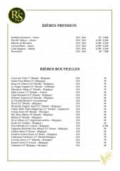 Menu Rosemary's - Bieres