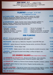 Menu La Grange Aux Crêpes - Les planchas, grandes salades, ...