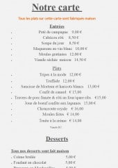 Menu Le Palissy chez Norbert - Entrées, plats, desserts,....