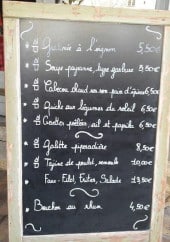 Menu La Bastide - Suggestion