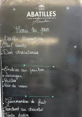 Menu Le Trianon - Un exemple de menu du jour