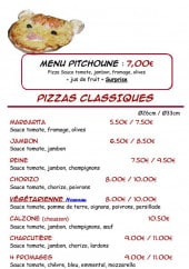 Menu Pizzéria De La Tour - Les pizzas classiques