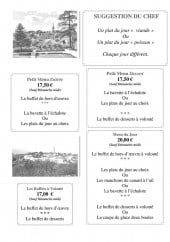 Menu La Renaissance - Suggestions du chef, menu entrées, menu desserts,...