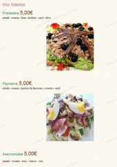 Menu Sud Pizza - les salades