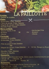 Menu La Paillotte - Enfants, plats, formules,...