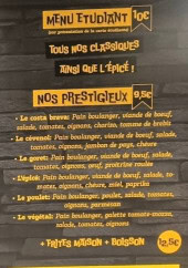 Menu L’artisan du burger - Menu étudiant et spiritueux