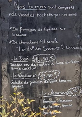 Menu L'Imprévu - Les burgers