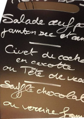 Menu Les Granges de Bigose - Un exemple de menu