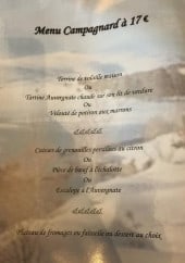 Menu La baraque des bouviers - Le menu à 17€