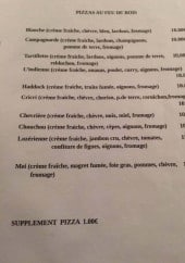 Menu La brindille - Pizzas suite