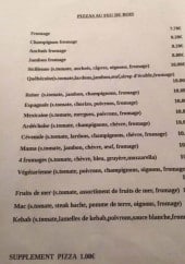 Menu La brindille - Pizzas