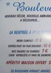 Menu Boulevard Café - Les formules