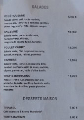 Menu La Fleur De Blé - Salades, desserts et coupes glacées