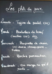 Menu Lafayette - Exemple de menu