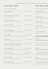 Menu Taco Resto - Les pizzas