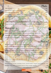 Menu Le 300 - Les plats, burgers, ...