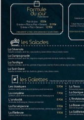 Menu Au Grenier à Blé - Les menus, salades et galettes