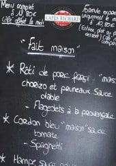 Menu La scierie - exemple de menu