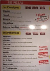 Menu La Pizza à Emporter - Les pizzas