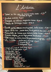 Menu L'Auberge de Beaufort - Exemple de menu