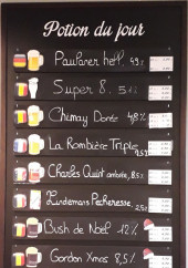 Menu La Cervoiserie - L'ardoise