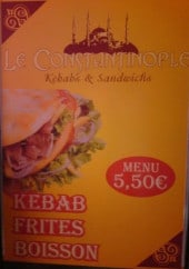 Menu Le Constantinople - Le menu 5.50€