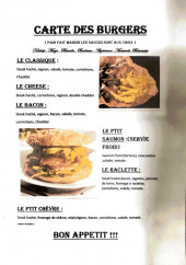 Menu Au ptit restaurant du château - Les burgers