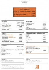 Menu Le Kif Angers - La carte