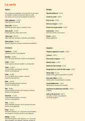 Menu La Metidja - La carte