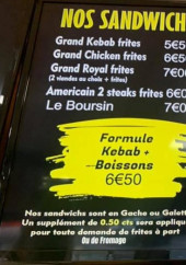 Menu O'Kebab Speed Lunch - Les sandwichs, plateaux, ...