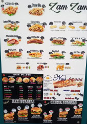 Menu Zam zam Pak - Les tacos, plats, ...
