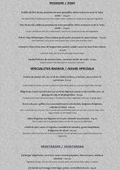 Menu L'Abbaye - Poissons, spécial maison, végétarien