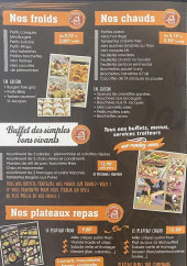 Menu Au Fournil d'Agneaux - Les froids, chauds, ...