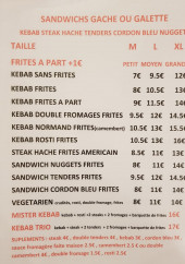 Menu Mister kebab - Les sandwichs