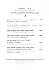 Menu Restaurant du Délice - Les poissons