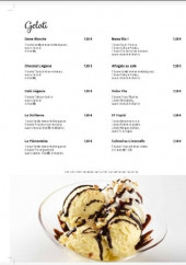 Menu Bella Ciao - Les gelati, dolce, ...