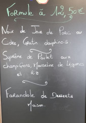Menu Le Vintage - Un exemple d'ardoise
