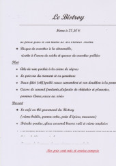 Menu Le Bistroy - Menu à 27.5€