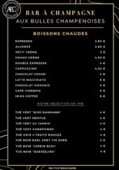 Menu Aux Bulles Champenoises - Les boissons chaudes