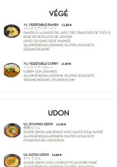 Menu Genki - Les végé, udon et fritures