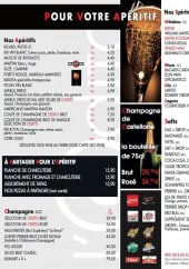 Menu L'Edito - Les apéritifs