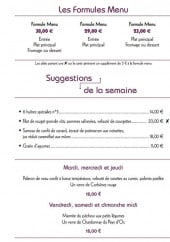 Menu Le Carillon Gourmand - Les formules